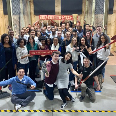 Group of People at Virginia Axe