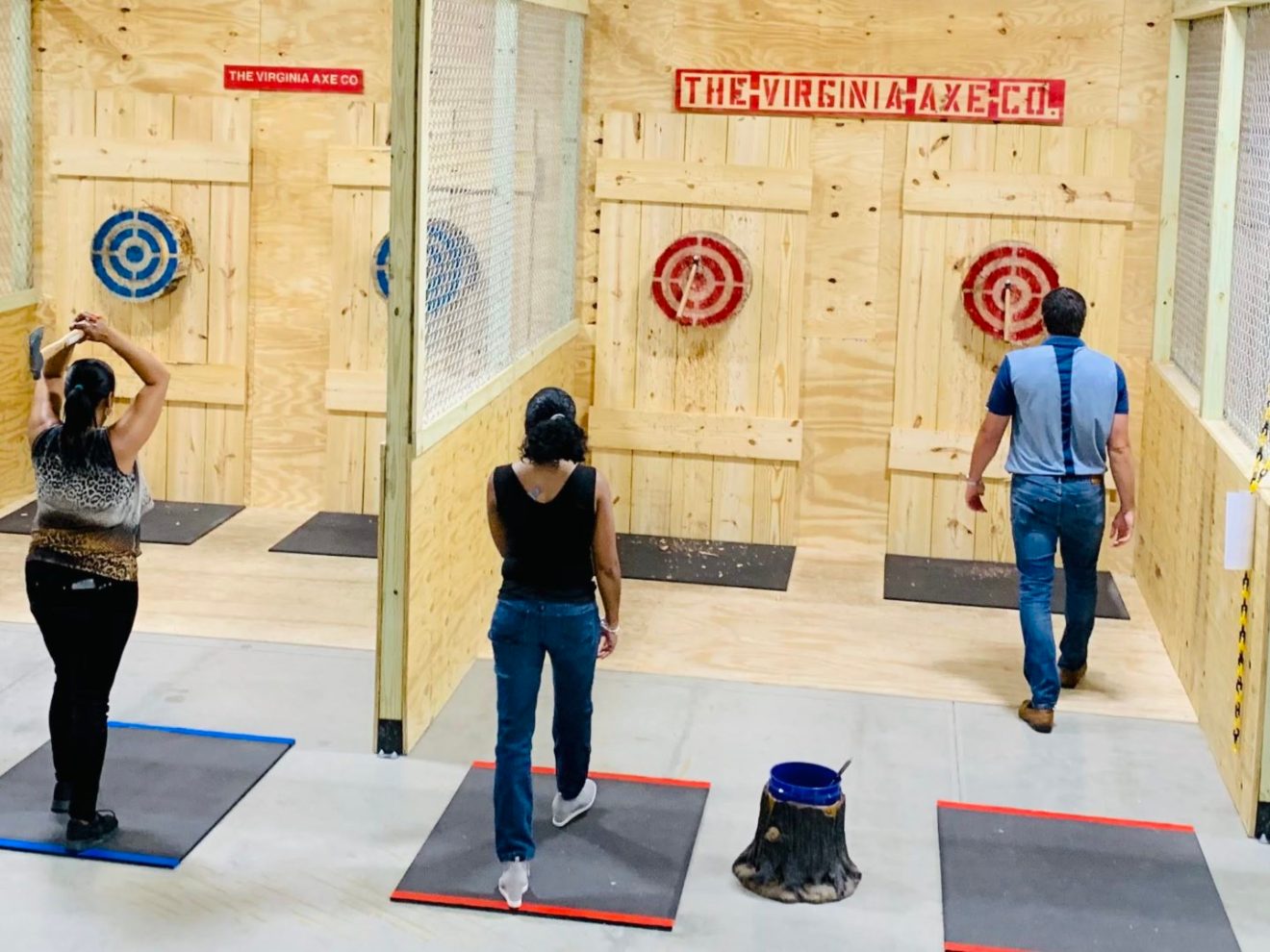 a group of people in a room