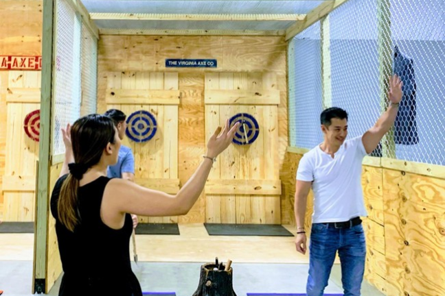 a person standing in front of a building